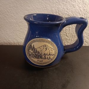 GORGEOUS NEW Clayton Pottery Art Studio VAIL Cobalt Blue Ceramic Mug.